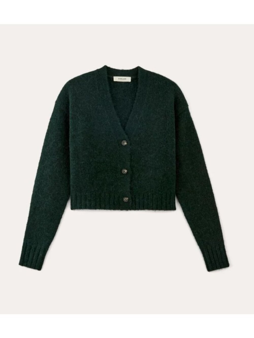 Everlane The Boxy Cardigan in Alpaca Women's Size XXS in Scarab Green NWT!